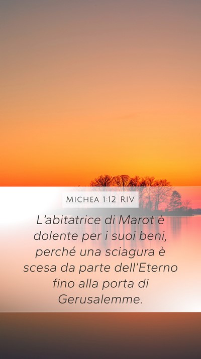 Michea 1:12 RIV Bible Verse Image