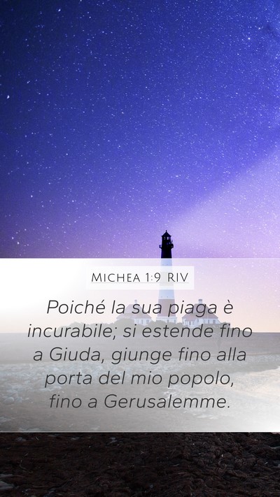 Michea 1:9 RIV Bible Verse Image