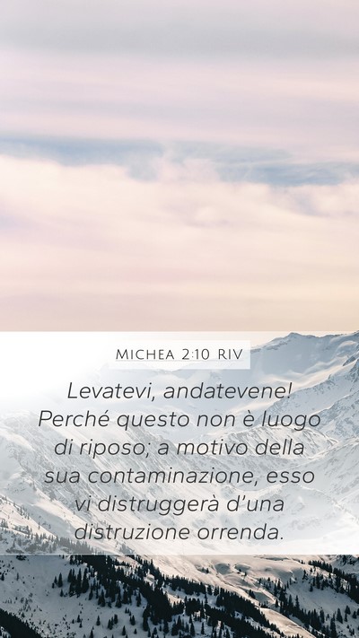 Michea 2:10 RIV Bible Verse Image