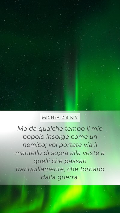 Michea 2:8 RIV Bible Verse Image