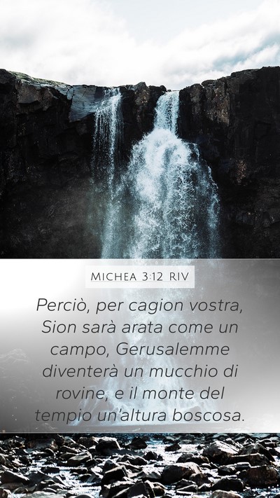 Michea 3:12 RIV Bible Verse Image