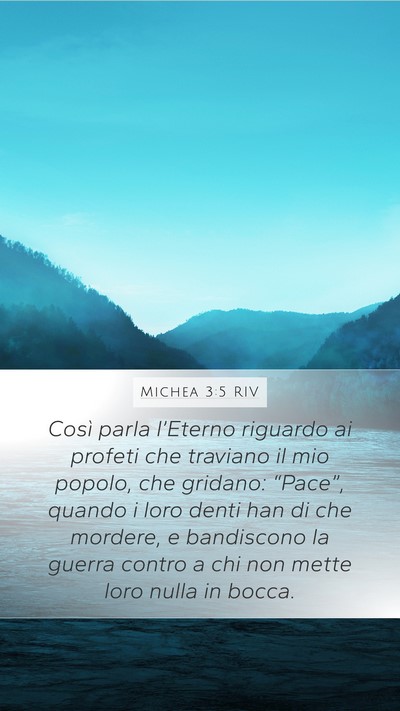 Michea 3:5 RIV Bible Verse Image