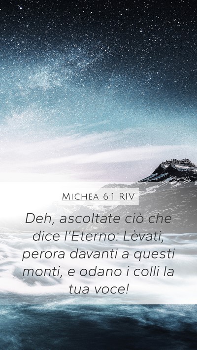 Michea 6:1 RIV Bible Verse Image