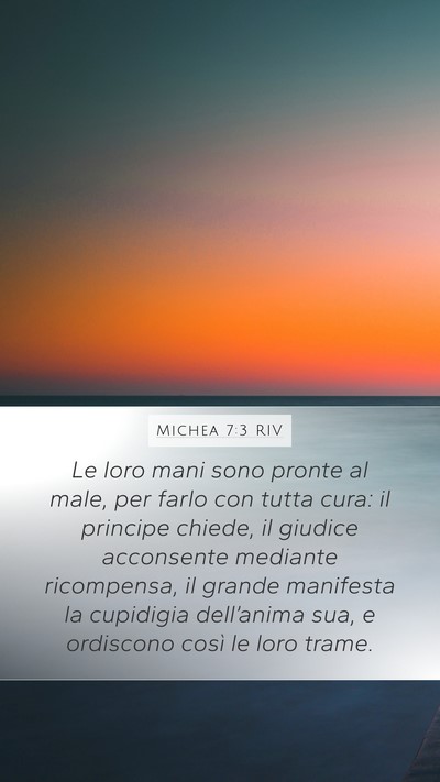 Michea 7:3 RIV Bible Verse Image