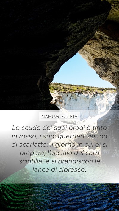 Nahum 2:3 RIV Bible Verse Image
