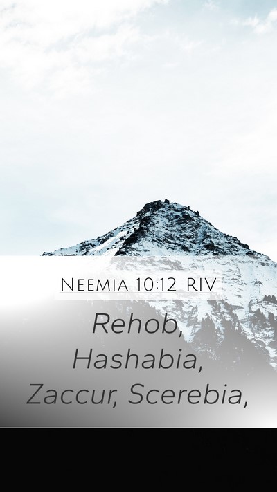 Neemia 10:12 RIV Bible Verse Image