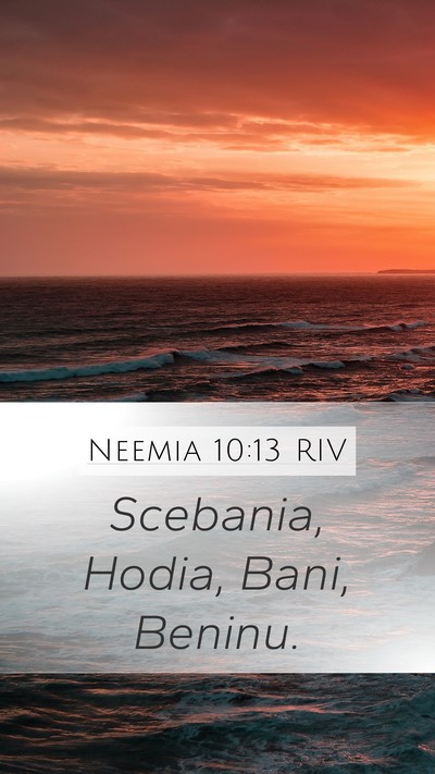 Neemia 10:13 RIV Mobile Phone Wallpaper - Scebania, Hodia, Bani, - Mobile Bible Verse Wallpaper