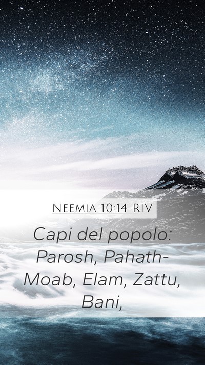 Neemia 10:14 RIV Bible Verse Image