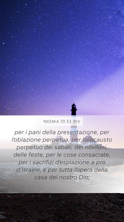 Neemia 10:33 RIV Bible Verse Image