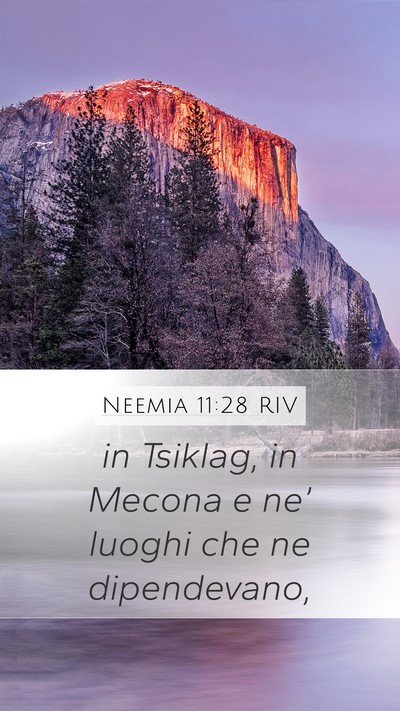Neemia 11:28 RIV Mobile Phone Wallpaper - in Tsiklag, in Mecona e ne’ luoghi che ne - Mobile Bible Verse Wallpaper