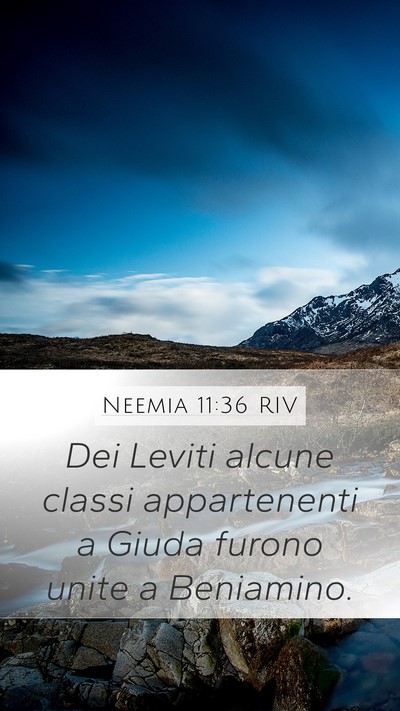 Neemia 11:36 RIV Mobile Phone Wallpaper - Dei Leviti alcune classi appartenenti a Giuda - Mobile Bible Verse Wallpaper