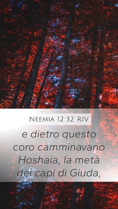 Neemia 12:32 RIV Mobile Phone Wallpaper - e dietro questo coro camminavano Hoshaia, la - Mobile Bible Verse Wallpaper