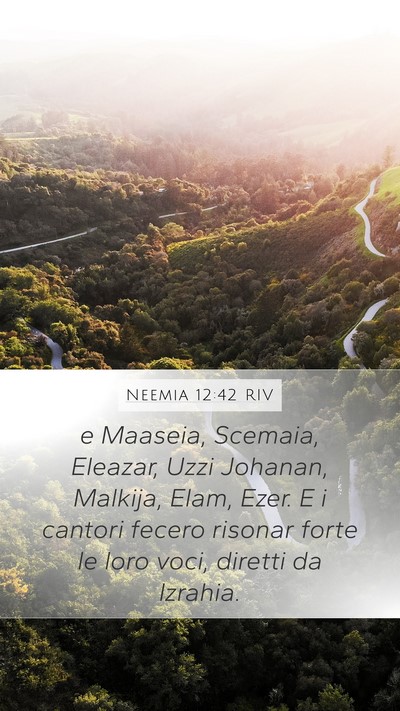 Neemia 12:42 RIV Bible Verse Image