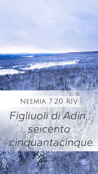 Neemia 7:20 RIV Mobile Phone Wallpaper - Figliuoli di Adin, seicento - Mobile Bible Verse Wallpaper
