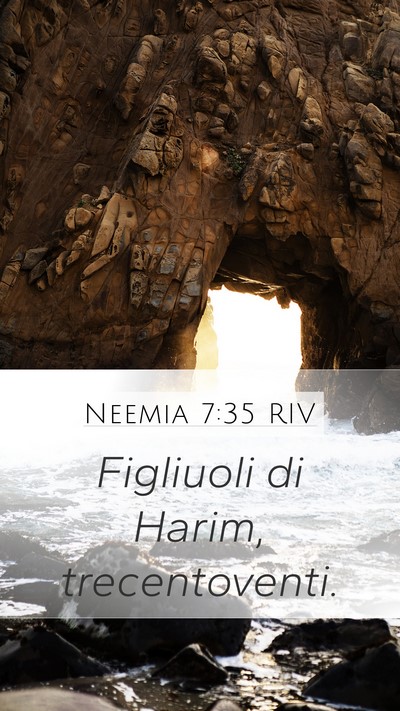 Neemia 7:35 RIV Mobile Phone Wallpaper - Figliuoli di Harim, - Mobile Bible Verse Wallpaper