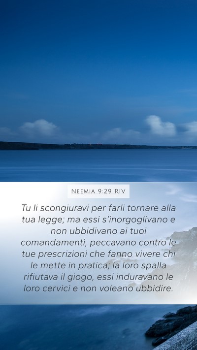 Neemia 9:29 RIV Bible Verse Image