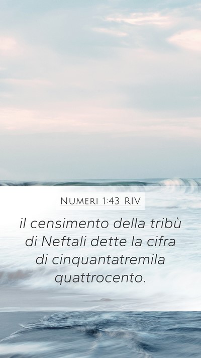 Numeri 1:43 RIV Mobile Phone Wallpaper - il censimento della tribù di Neftali dette la - Mobile Bible Verse Wallpaper