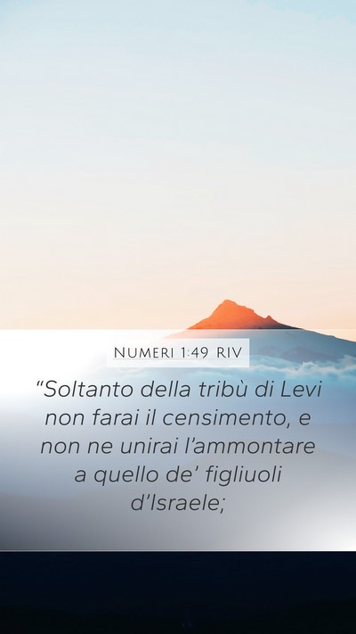 Numeri 1:49 RIV Bible Verse Image