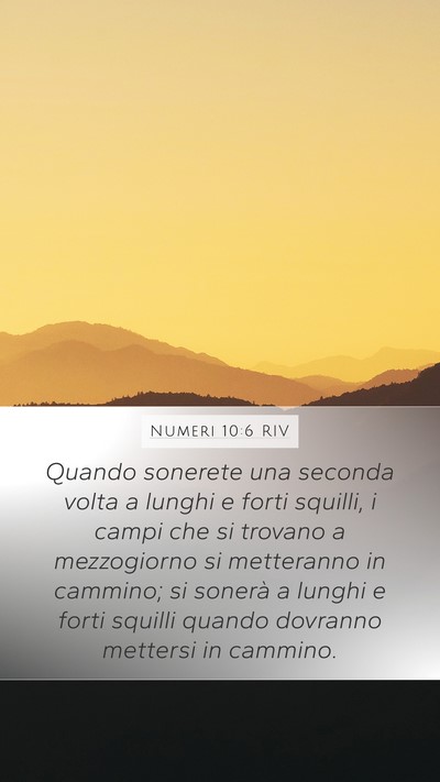 Numeri 10:6 RIV Bible Verse Image