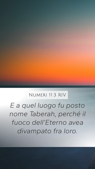 Numeri 11:3 RIV Mobile Phone Wallpaper - E a quel luogo fu posto nome Taberah, perché il - Mobile Bible Verse Wallpaper