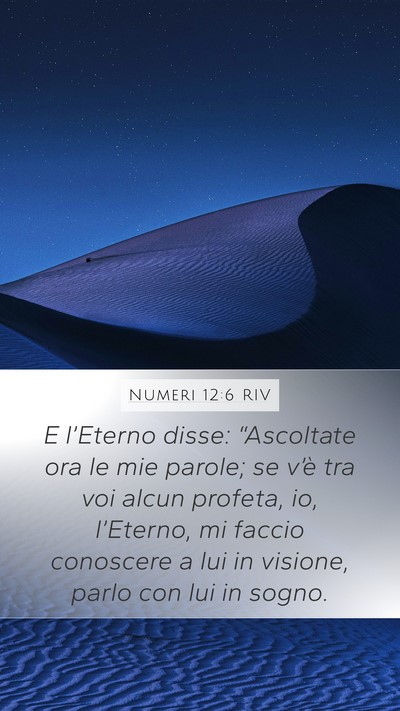 Numeri 12:6 RIV Bible Verse Image