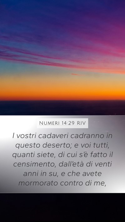 Numeri 14:29 RIV Bible Verse Image