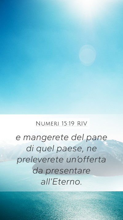 Numeri 15:19 RIV Bible Verse Image