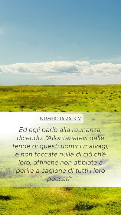 Numeri 16:26 RIV Bible Verse Image