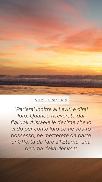 Numeri 18:26 RIV Bible Verse Image