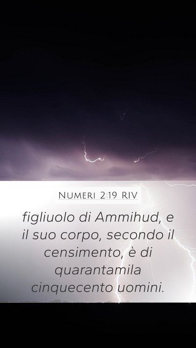Numeri 2:19 RIV Mobile Phone Wallpaper - figliuolo di Ammihud, e il suo corpo, secondo il - Mobile Bible Verse Wallpaper