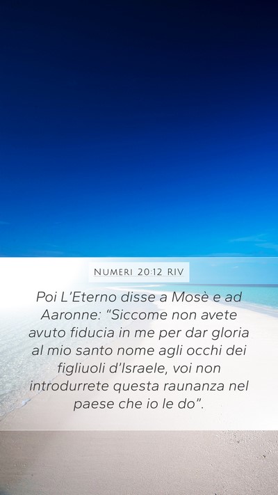 Numeri 20:12 RIV Bible Verse Image