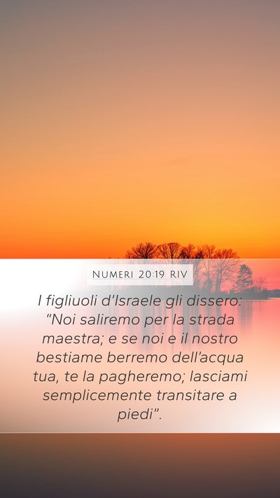 Numeri 20:19 RIV Mobile Phone Wallpaper - I figliuoli d’Israele gli dissero: “Noi - Mobile Bible Verse Wallpaper