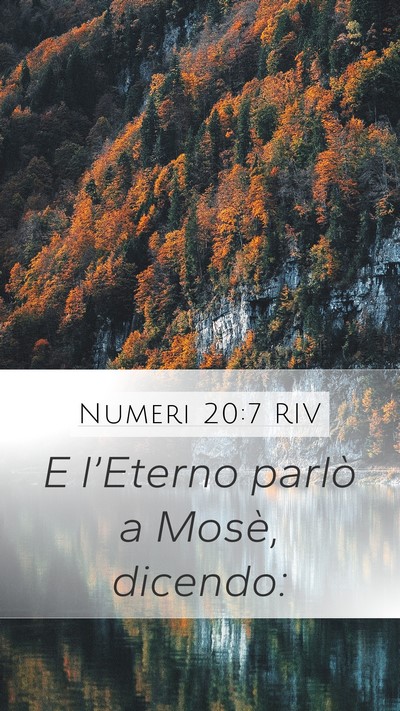 Numeri 20:7 RIV Mobile Phone Wallpaper - E l’Eterno parlò a Mosè, - Mobile Bible Verse Wallpaper
