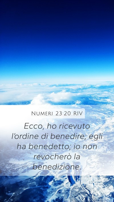 Numeri 23:20 RIV Bible Verse Image