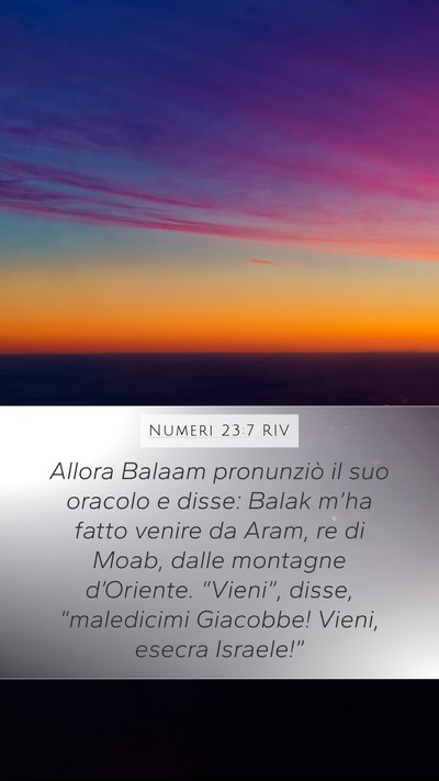 Numeri 23:7 RIV Bible Verse Image
