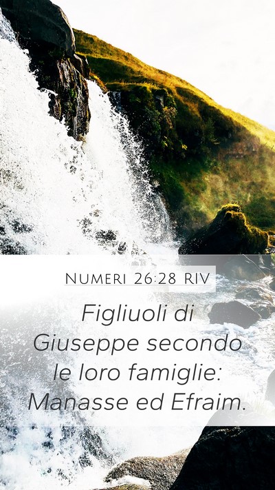 Numeri 26:28 RIV Mobile Phone Wallpaper - Figliuoli di Giuseppe secondo le loro famiglie: - Mobile Bible Verse Wallpaper