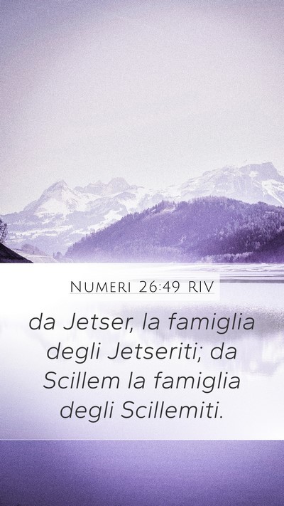 Numeri 26:49 RIV Mobile Phone Wallpaper - da Jetser, la famiglia degli Jetseriti; da - Mobile Bible Verse Wallpaper