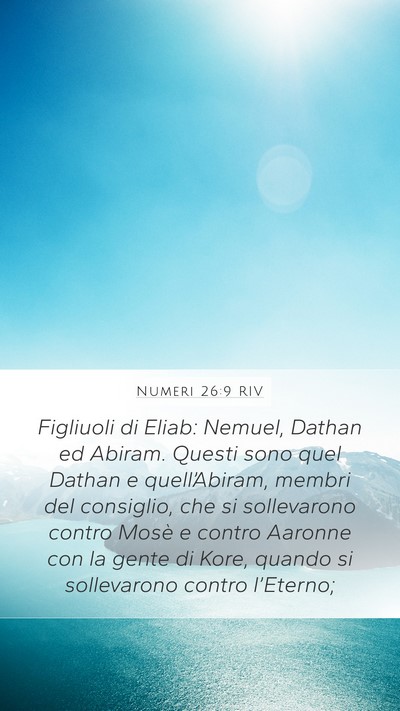 Numeri 26:9 RIV Bible Verse Image