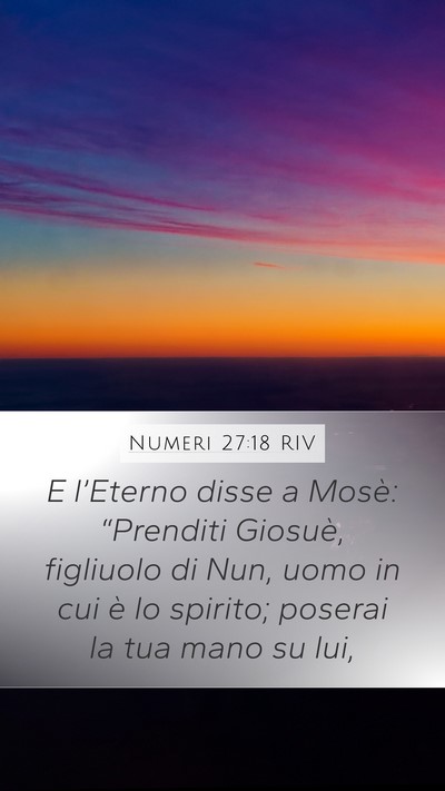 Numeri 27:18 RIV Bible Verse Image
