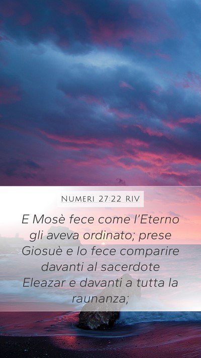 Numeri 27:22 RIV Bible Verse Image