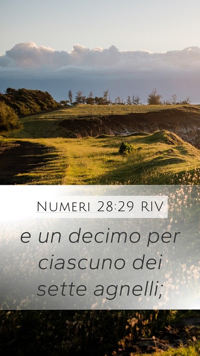 Numeri 28:29 RIV Mobile Phone Wallpaper - e un decimo per ciascuno dei sette - Mobile Bible Verse Wallpaper