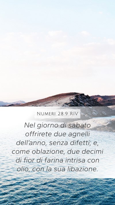 Numeri 28:9 RIV Bible Verse Image