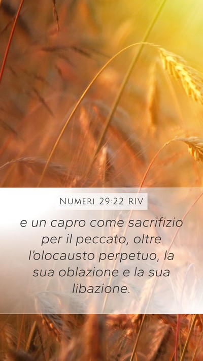 Numeri 29:22 RIV Bible Verse Image