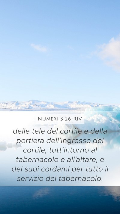 Numeri 3:26 RIV Mobile Phone Wallpaper - delle tele del cortile e della portiera - Mobile Bible Verse Wallpaper