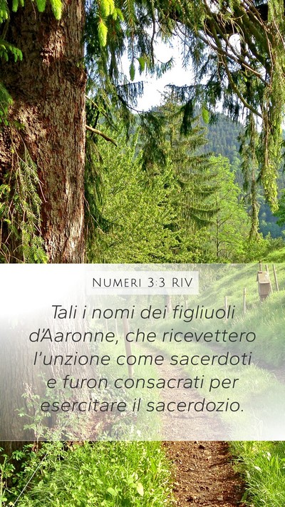 Numeri 3:3 RIV Mobile Phone Wallpaper - Tali i nomi dei figliuoli d’Aaronne, che - Mobile Bible Verse Wallpaper