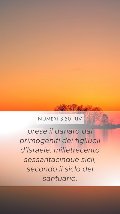 Numeri 3:50 RIV Bible Verse Image