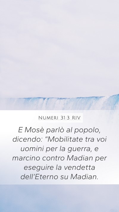 Numeri 31:3 RIV Mobile Phone Wallpaper - E Mosè parlò al popolo, dicendo: “Mobilitate - Mobile Bible Verse Wallpaper