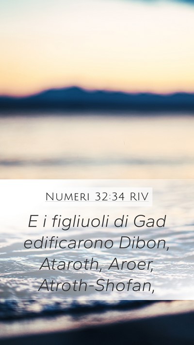 Numeri 32:34 RIV Bible Verse Image