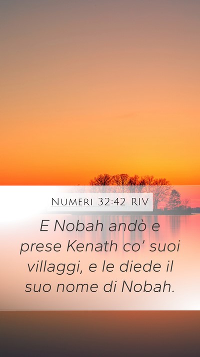 Numeri 32:42 RIV Bible Verse Image