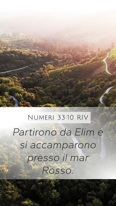 Numeri 33:10 RIV Mobile Phone Wallpaper - Partirono da Elim e si accamparono presso il mar - Mobile Bible Verse Wallpaper
